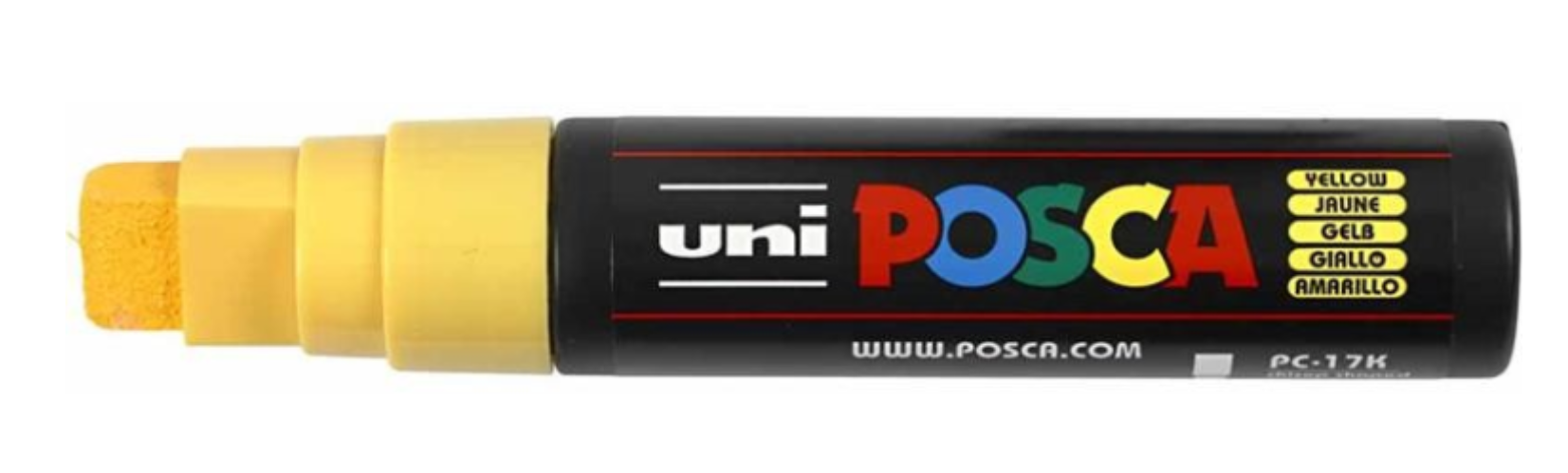 Uni Posca Verfmarker - lijndikte: 15 mm - PC-17K -  Geel (2) *