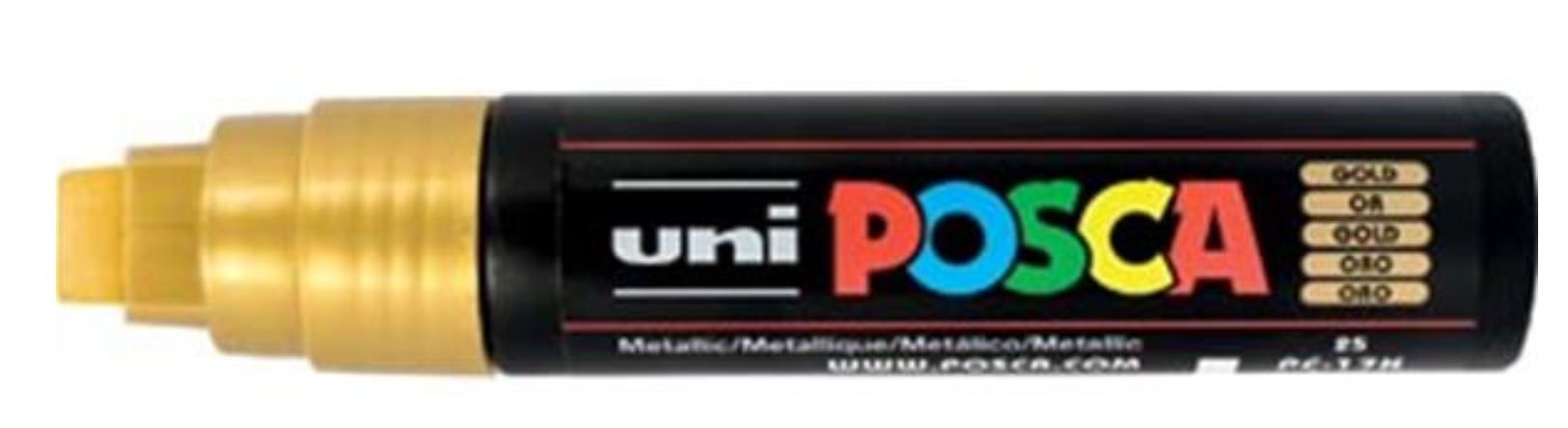 Uni Posca Verfmarker - lijndikte: 15 mm - PC-17K -  Goud (25) *