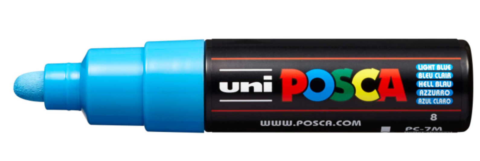 Uni Posca Verfmarker  - lijndikte: 4,5-5,5 mm - PC-7M - Lichtblauw (8) *