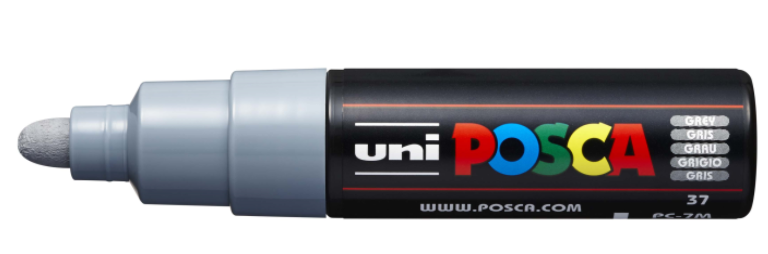 Uni Posca Verfmarker  - lijndikte: 4,5-5,5 mm - PC-7M - Grijs (37) *