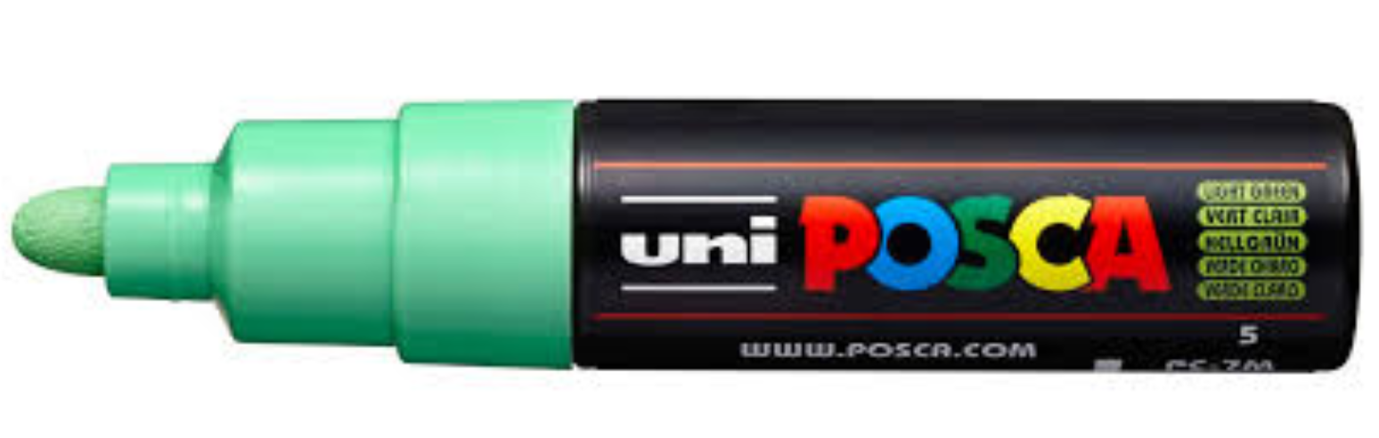 Uni Posca Verfmarker  - lijndikte: 4,5-5,5 mm - PC-7M - Lichtgroen (5) *
