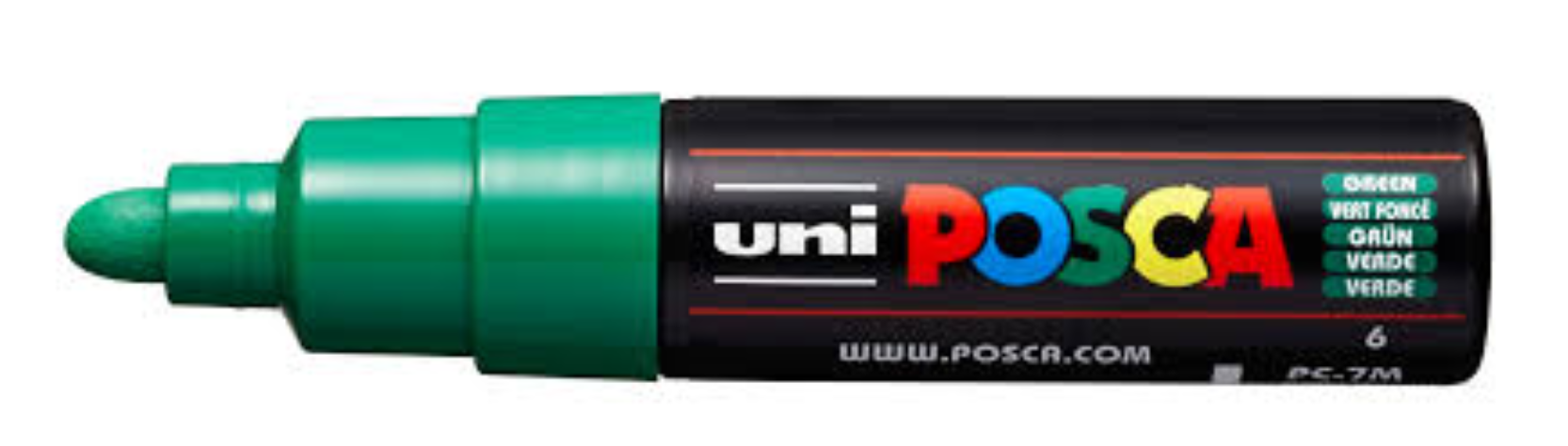 Uni Posca Verfmarker  - lijndikte: 4,5-5,5 mm - PC-7M - Donkergroen (6) *