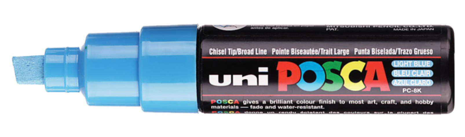 Uni Posca Verfmarker - lijndikte: 8mm - Lichtblauw (08) *