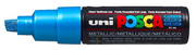 Uni Posca Verfmarker - lijndikte: 8mm - Metallic Blauw (M33) *