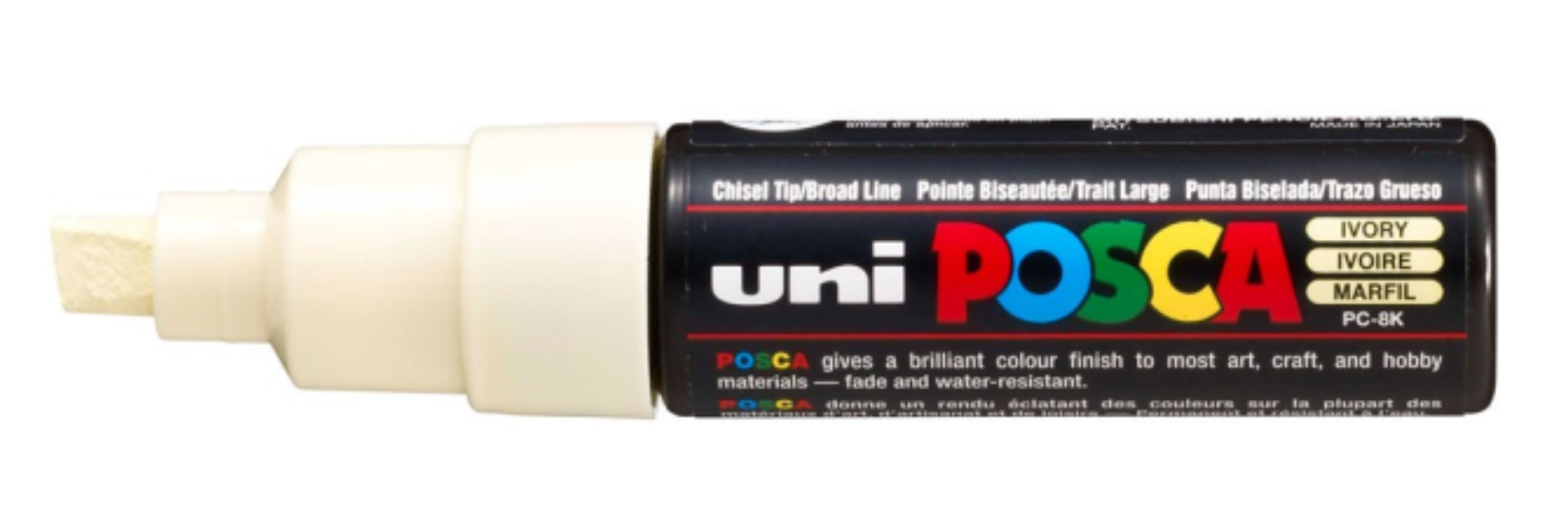 Uni Posca Verfmarker - lijndikte: 8mm - Ivoor (46) *
