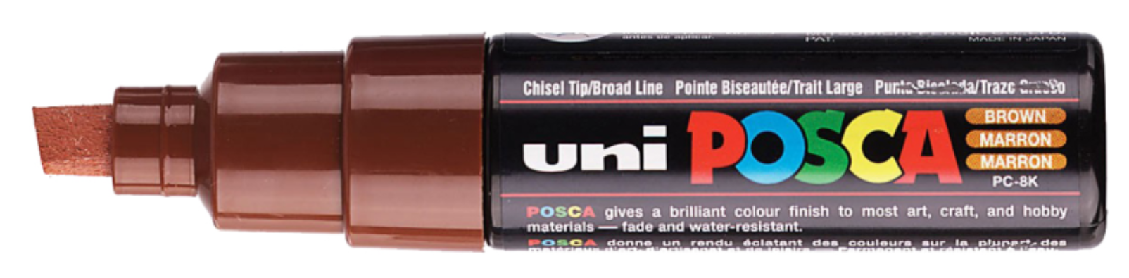 Uni Posca Verfmarker - lijndikte: 8mm - Bruin (21) *