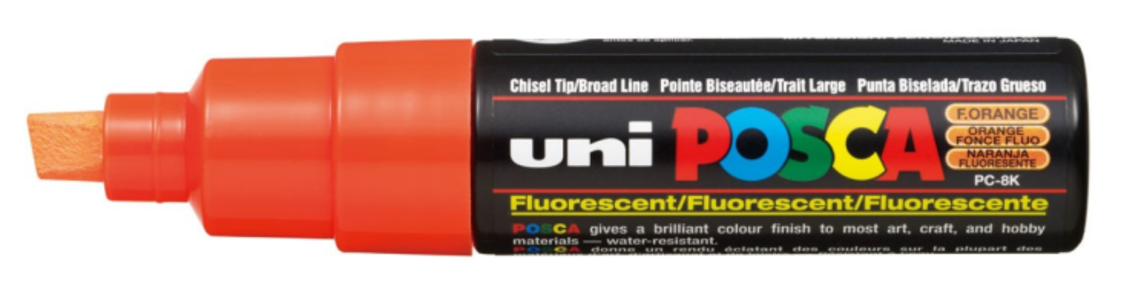 Uni Posca Verfmarker - lijndikte: 8mm - Neon Oranje (F4) *