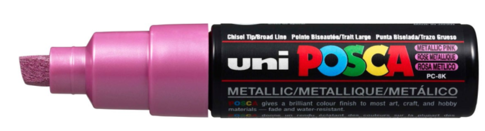 Uni Posca Verfmarker - lijndikte: 8mm - Metallic Roze (M13) *