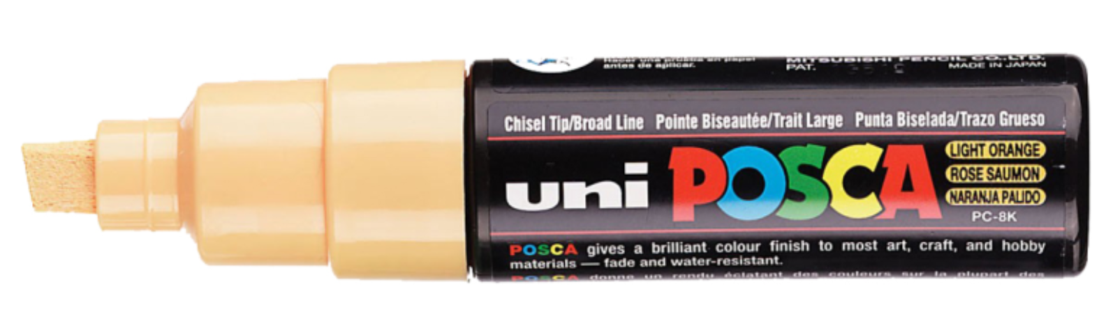 Uni Posca Verfmarker - lijndikte: 8mm - Zalmroze (54) *