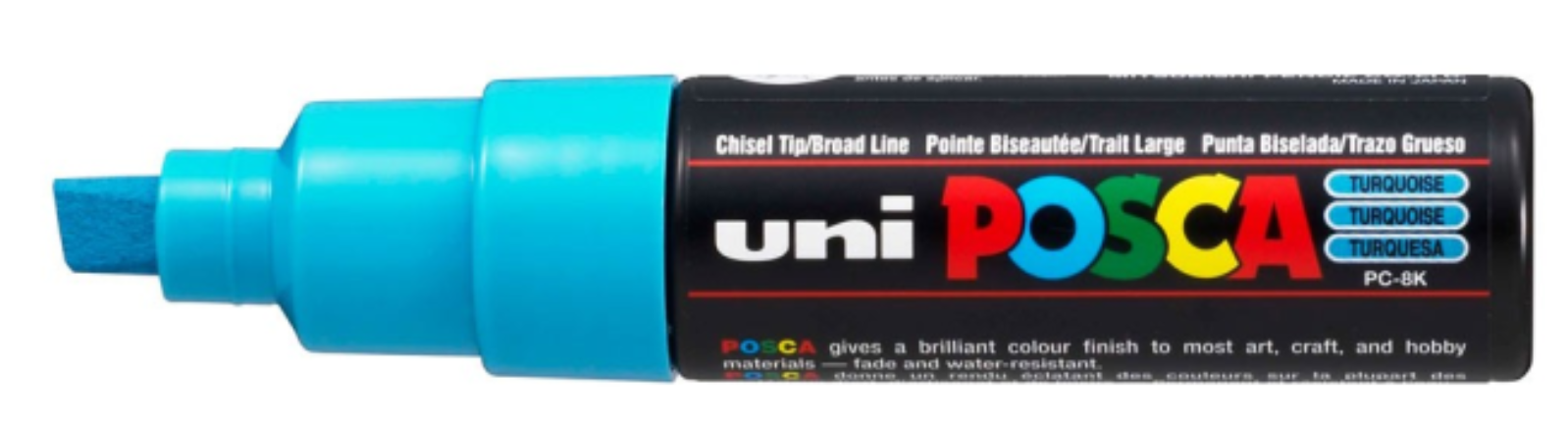 Uni Posca Verfmarker - lijndikte: 8mm - lijndikte: 8mm - Turquoise (PC8K TF) *