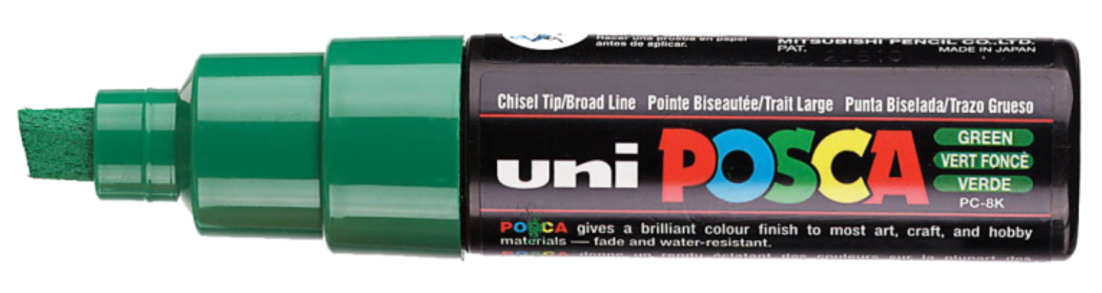 Uni Posca Verfmarker - lijndikte: 8mm - Donkergroen (6) *