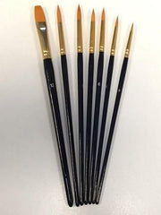 Penselenset nylon (6x rond 1x plat) 7 ST (12185-8827)