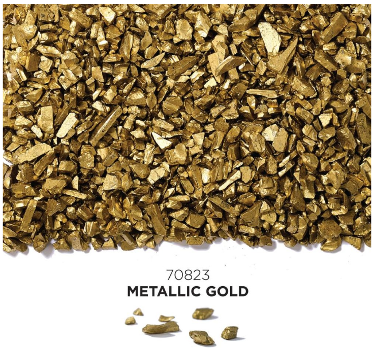 Plaid Fragment Effects Glass Chips 170gr Metallic Gold (PF712675) *