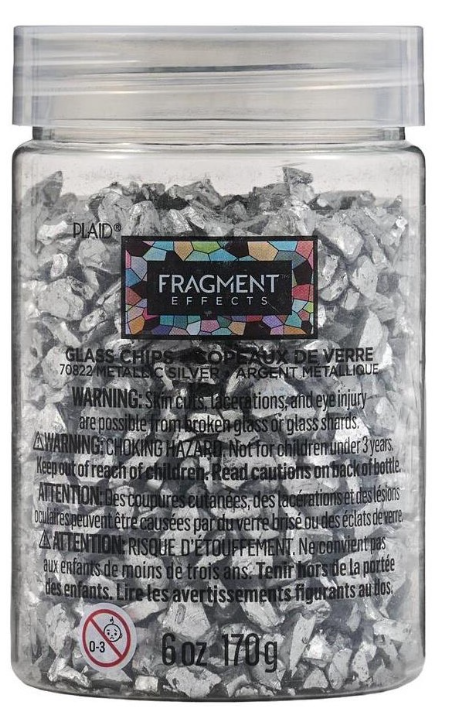 Plaid Fragment Effects Glass Chips 170gr Metallic Silver (PF712678) *