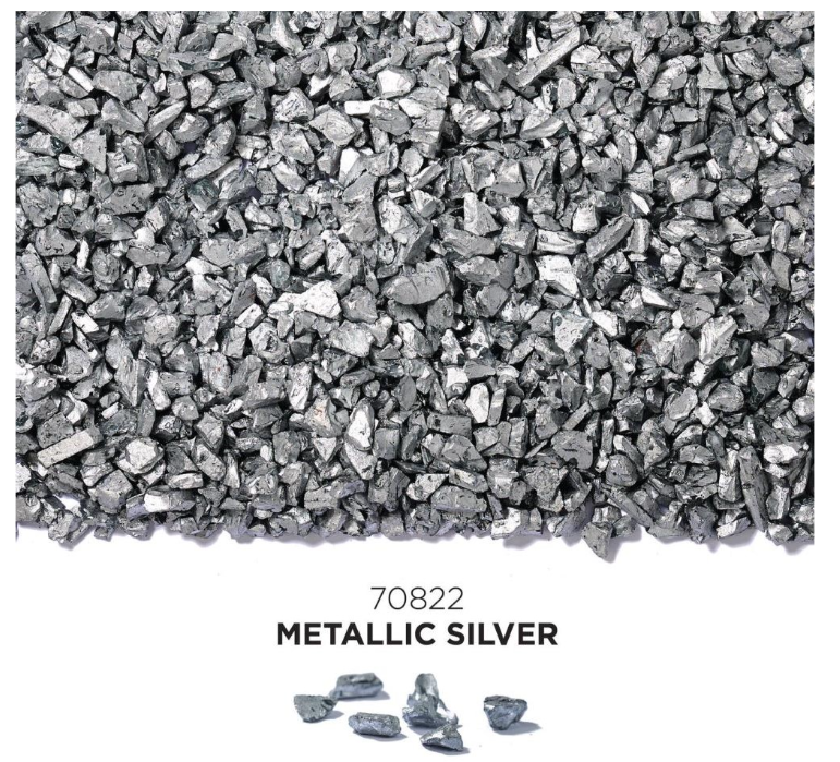 Plaid Fragment Effects Glass Chips 170gr Metallic Silver (PF712678) *
