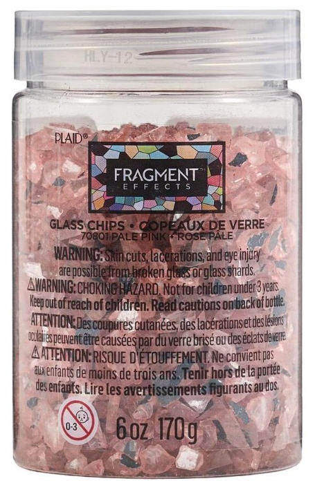 Plaid Fragment Effects Glass Chips 170gr Pale Pink *