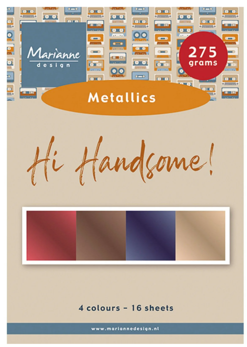 Marianne Design • Cardstock Metallics Hi Handsome! (PK9210) *