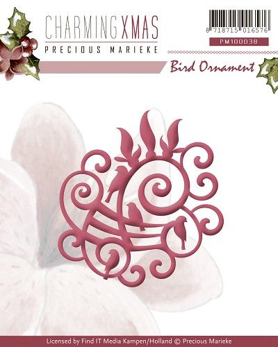 Die - Precious Marieke - Charming Xmas - Bird Ornament (AFGEPRIJSD)