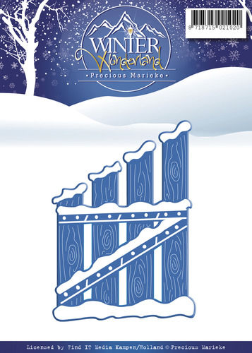Die - Precious Marieke - Winter Wonderland - Wooden Fence (AFGEPRIJSD)