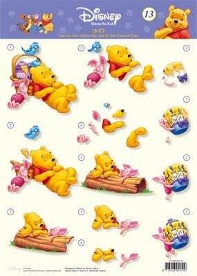 3D Knipvel - Studio Light - Winnie the Pooh 13: Lekker lui