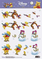 3D Knipvel - Studio Light - Winnie the Pooh 05: IJs en sneeuwpret