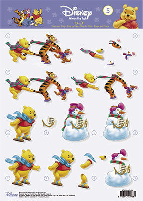 3D Knipvel - Studio Light - Winnie the Pooh 05: IJs en sneeuwpret