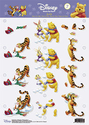 3D Knipvel - Studio Light - Winnie the Pooh 07: Sneeuwpret