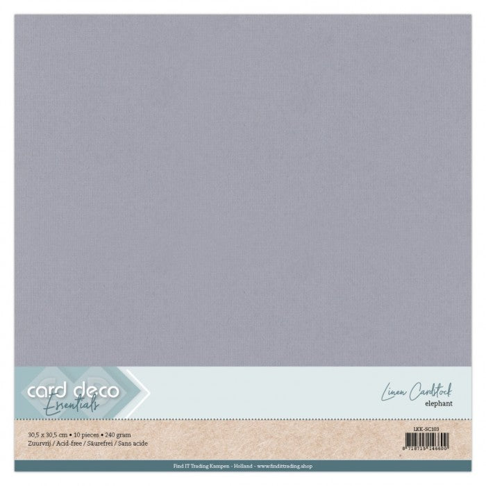 Linen Cardstock - SC - Elephant Grey (LKK-SC103)