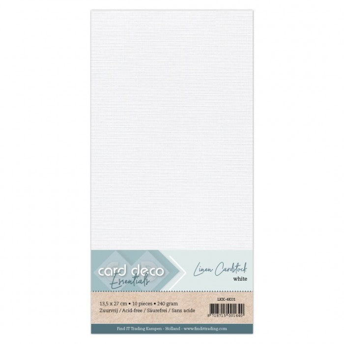 Linnenkarton Card-Deco LKK-4K01 - (Wit)