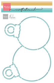 Craft Stencil by Marleen Christmas Ornaments (PS8173) *