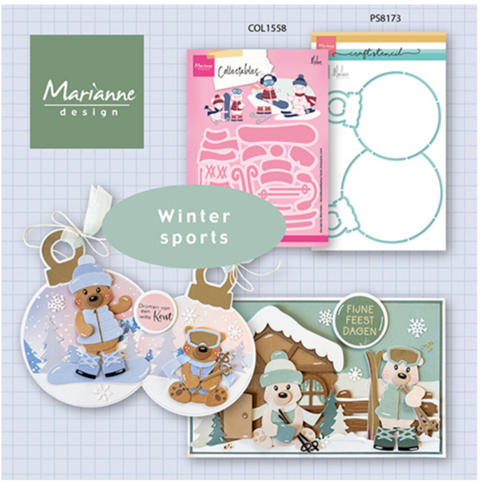 Craft Stencil by Marleen Christmas Ornaments (PS8173) *