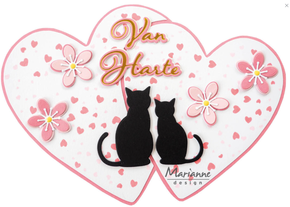 Mask Stencil 2 Layer Hearts (PS8175) *