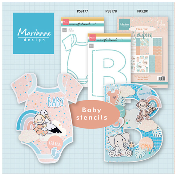 Craft Stencils Onesie by Marleen (PS8177) *