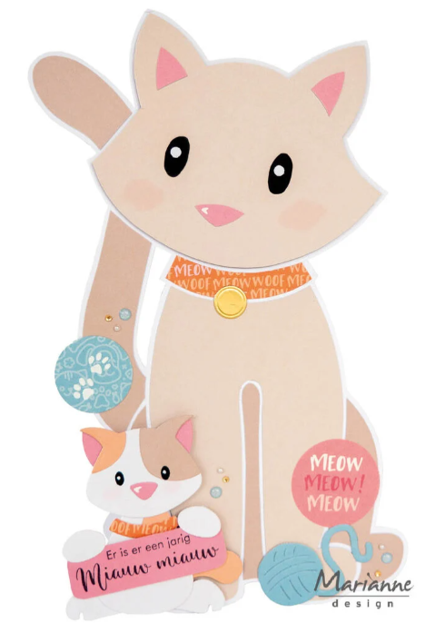 Craft Stencil by Marleen Sitting Cat (PS8179) *