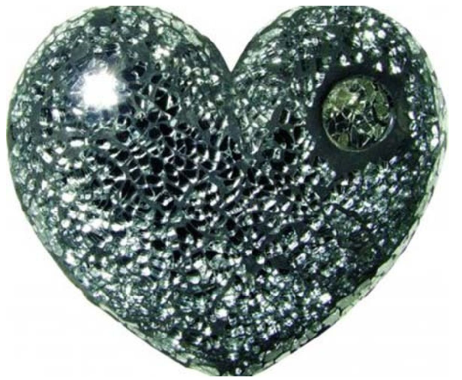 Veiligheidsglas 20x15 cm Zilver (R051) *