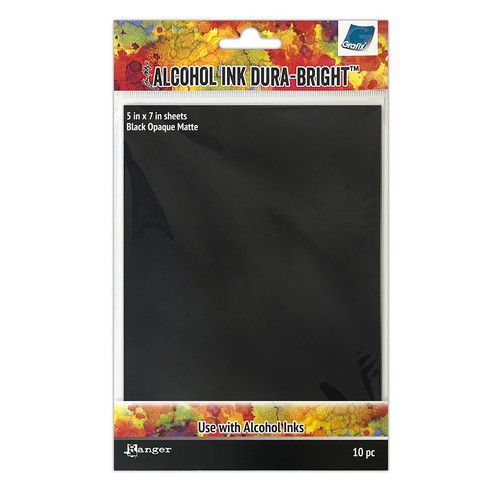 Ranger Alcohol Ink Dura - Bright Black Opaque Matte 5x7 10 vel TAC81067 Tim Holtz *