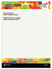 Ranger Alcohol Ink Ink Yupo Cardstock Translucent 20,3x25,4cm 5 vel TAC69751 *