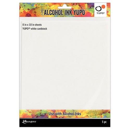 Ranger Alcohol Ink Yupo Paper 86 Lbs.8x10- Wit 5 vel TAC63346*