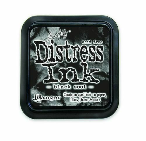 Ranger Distress Inks pad - black soot - stamp pad - Tim Holtz (TIM19541)