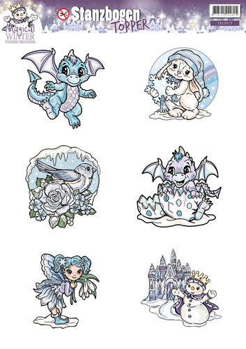 3D Push out - Yvonne Creations - Magical winter
