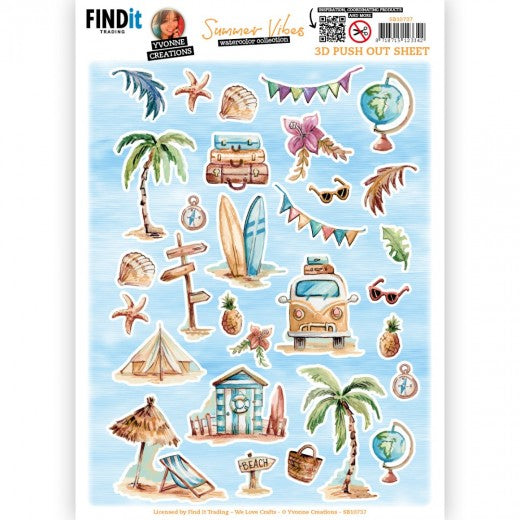 Push Out - Yvonne Creations - Summer Vibes - Small Elements A (SB10737)