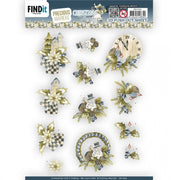 3D Push Out - Precious Marieke - Christmas Blues - Blue Star (SB10764)