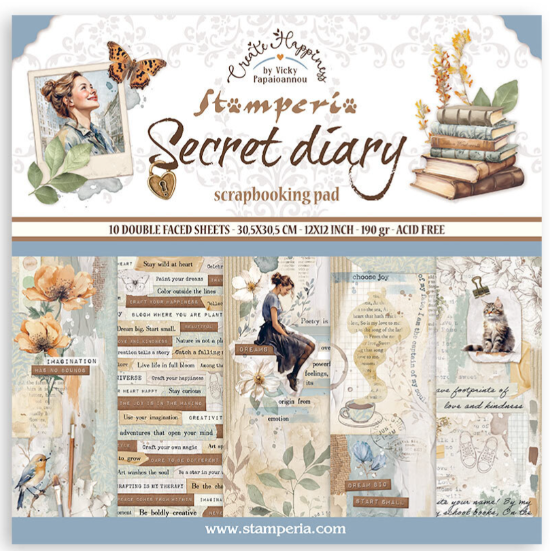 Create Happiness Secret Diary 12x12 Inch Paper Pack (SBBL152) *