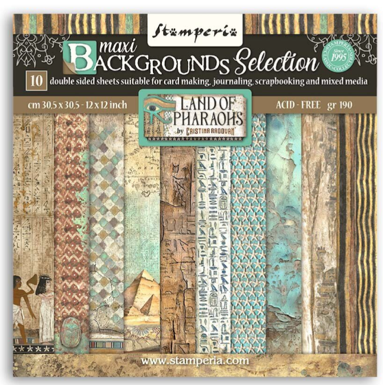Land of Pharaohs Maxi Background 12x12 Inch Paper Pack (SBBL154) *