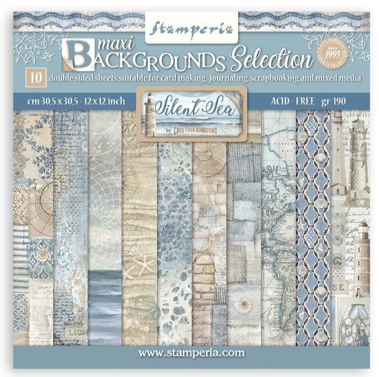 Silent Sea Maxi Background Selection 12x12 Inch Paper Pack (SBBL170) *
