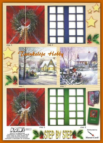 3D Knipvel - Adios - Dorpsgezicht in Kerstsfeer