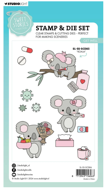 Studio Light • Sweet Stories Stamp & Cutting Die Get Well - SCD86*