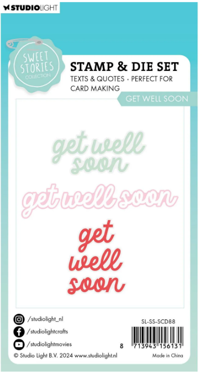 Studio Light • Sweet Stories Stamp & Cutting Die Get Well Soon - SCD88*