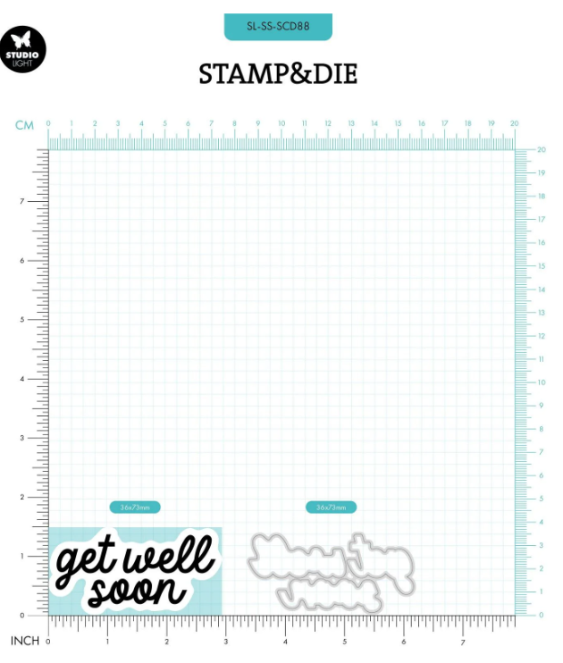 Studio Light • Sweet Stories Stamp & Cutting Die Get Well Soon - SCD88*