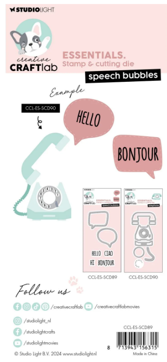 Creative Craft Lab • Essentials Stamp & Cutting Die Speech Bubbles - SCD89*